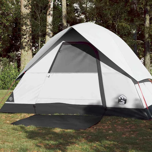 Tienda de Campaña Iglú 3 Personas Tela Opaca Impermeable Blanco