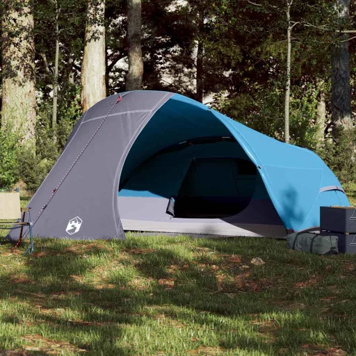 Tienda de Campaña Iglú Para 4 Personas Impermeable Azul