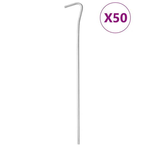 Clavijas Para Tienda 50 Uds Acero Galvanizado 23 cm Ø4 mm