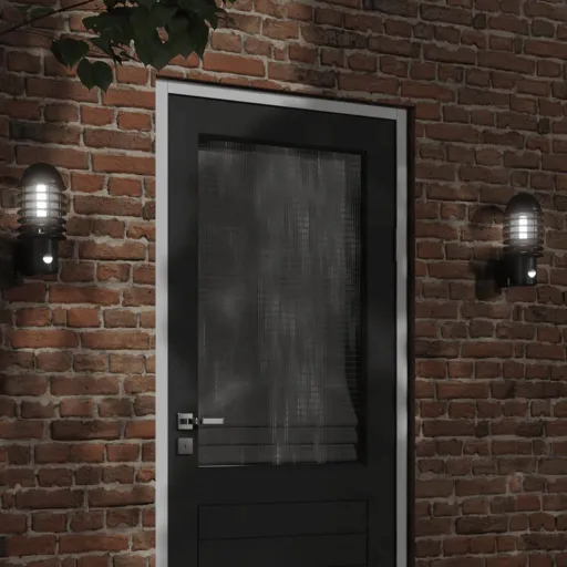 Apliques de Exterior Con Sensor 2 Uds Acero Inoxidable Negro