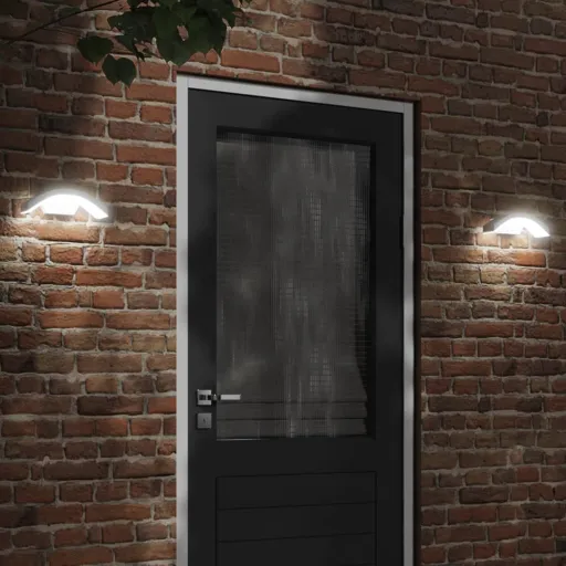 Lámparas de Pared LED de Exterior 2 Uds Aluminio Fundido Blanco