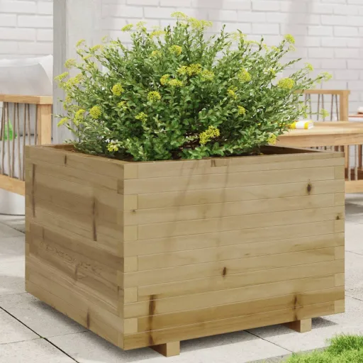 Jardinera Madera de Pino Impregnada 70x70x49,5 cm