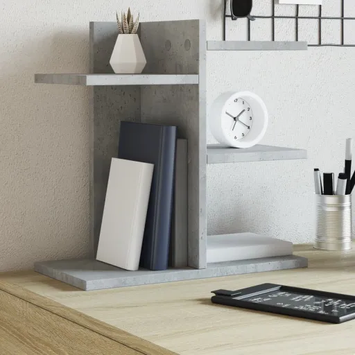 Organizador Escritorio Madera Ingeniería Hormigón 42x21,5x42 cm