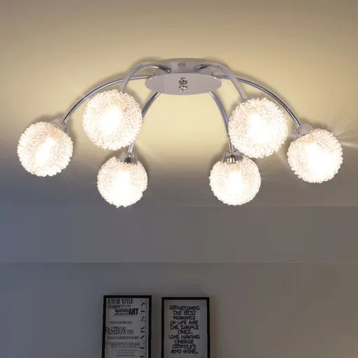 Lámpara de Techo Con 6 Bombillas LED G9 240 W