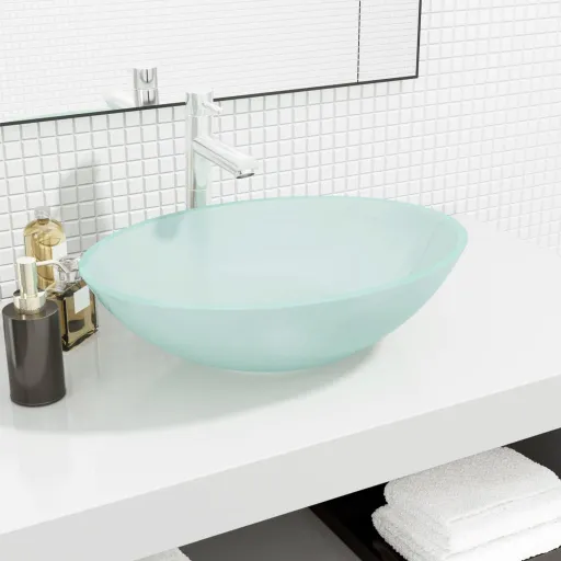 Lavabo de Vidrio Esmerilado 50x37x14 cm