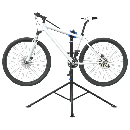 Soporte Reparación de Bicicletas Plegable Acero Azul 108-188 cm