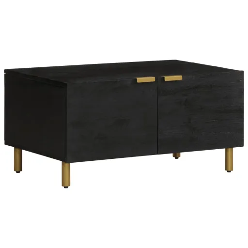 Mesa de Centro Madera Contrachapada Negro 80x50x40 cm