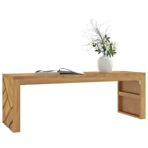 Mesa de Centro Madera Maciza de Teca 110x35x38 cm