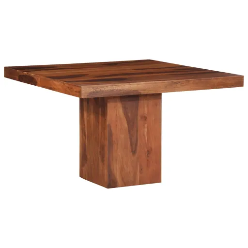 Mesa de Comedor Madera Maciza de Acacia 120x120x77 cm