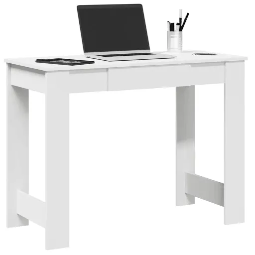 Escritorio de Madera Contrachapada Blanco 100x45x75 cm