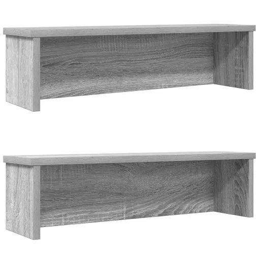 Estantes de Cocina Apilables 2 Uds Gris Sonoma 50x15x16 cm