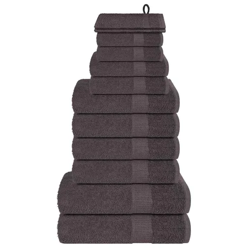 Juego de Toallas FROGN de 12 Piezas Antracita 360 g/m²