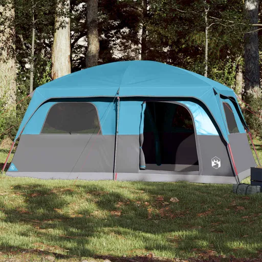 Tienda de Campaña Familiar Para 8 Personas Impermeable Azul