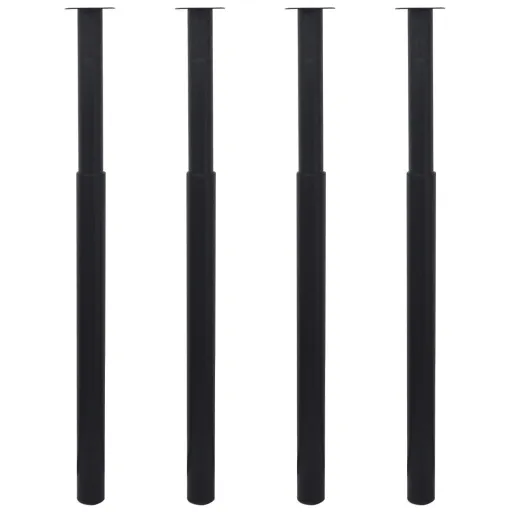 Patas de Mesa Telescópicas 4 Unidades Negro 710 mm-1100 mm