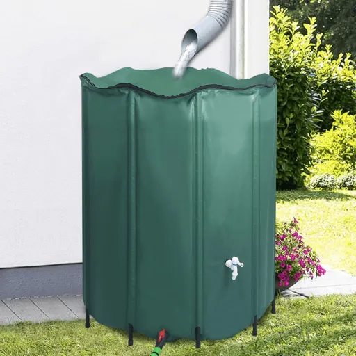 Depósito de Agua de Lluvia Plegable Con Espita 1000 L
