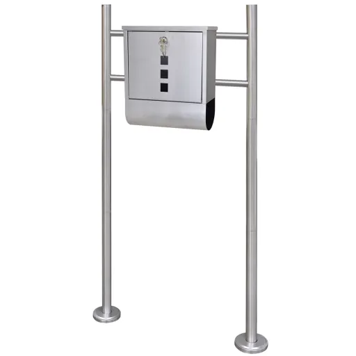 Buzón Con Soporte de Acero Inoxidable