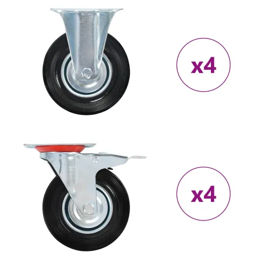 Ruedas 8 Unidades 125 mm