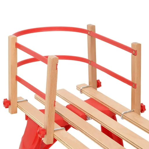 Respaldo Para Trineo Madera Contrachapada Rojo