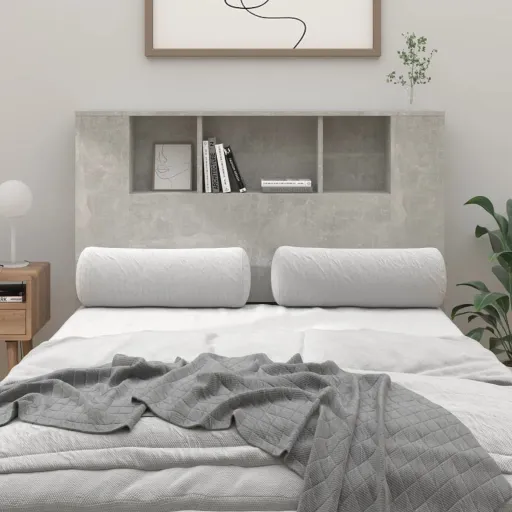 Mueble Cabecero Gris Hormigón 120x18,5x102,5 cm