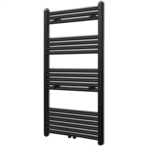 Radiador Toallero de Baño Recto Negro 600 x 1160 mm