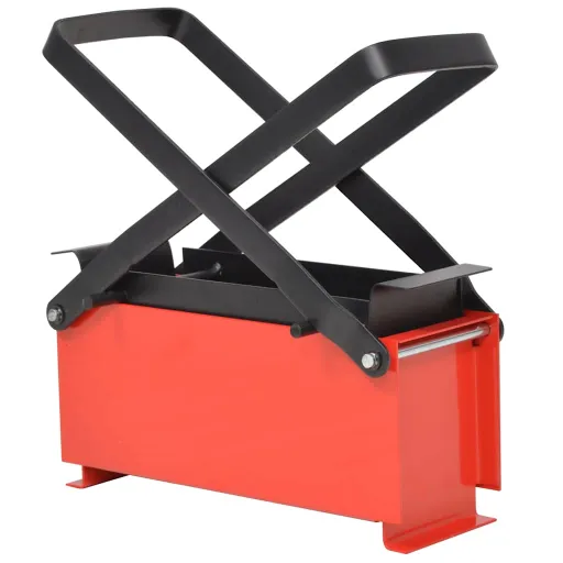 Briquetadora de Papel Acero Negro y Rojo 34x14x14 cm