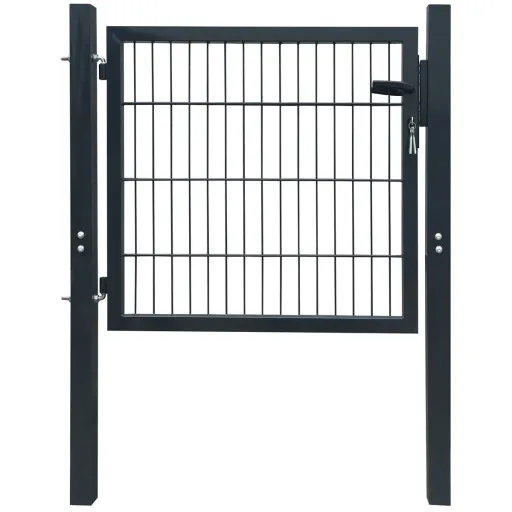 Puerta de Valla de Acero Antracita de 100x100 cm