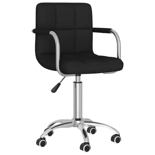 Silla de Comedor Giratoria Tela Negro