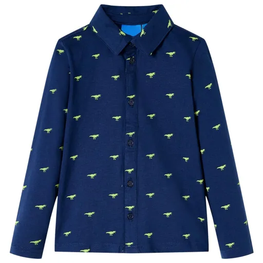Camisa Infantil Azul Marino 92
