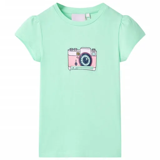 Camiseta Infantil Verde Brillante 116