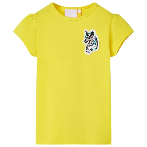 Camiseta Infantil Amarillo Brillante 140