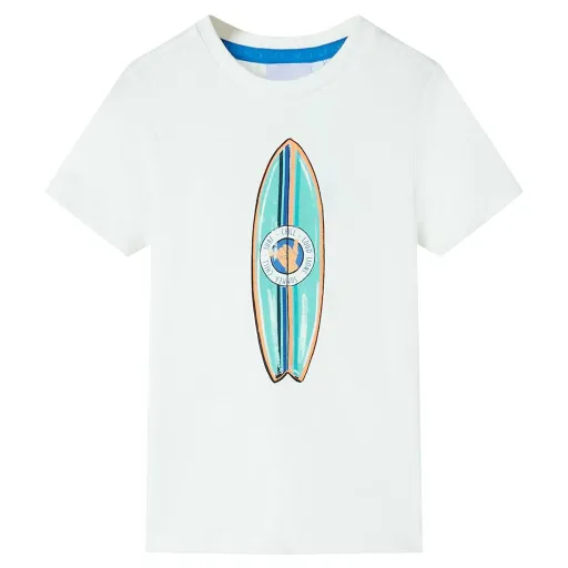 Camiseta de Manga Corta Infantil Color Crudo 116