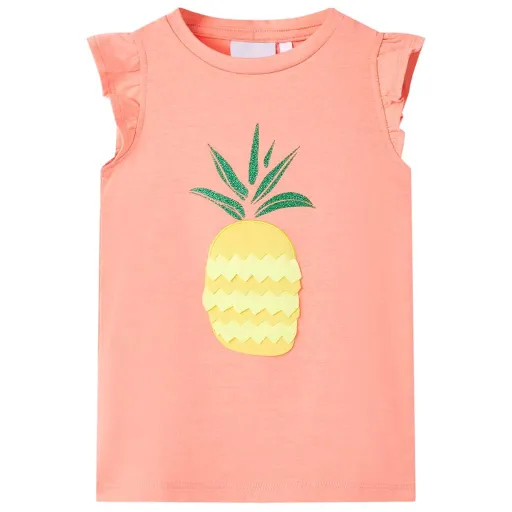 Camiseta Infantil Color Coral Neón 116