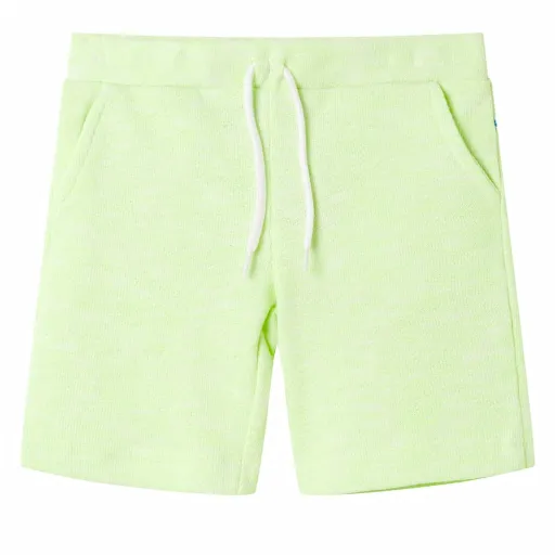 Pantalón Corto Infantil Con Cordón Amarillo Neón 140