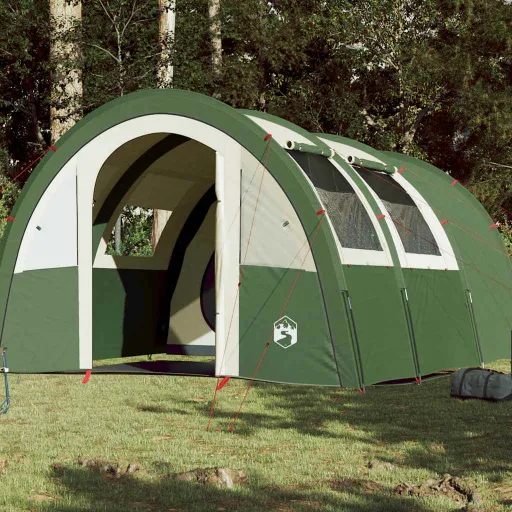 Tienda de Campaña Túnel Para 4 Personas Impermeable Verde