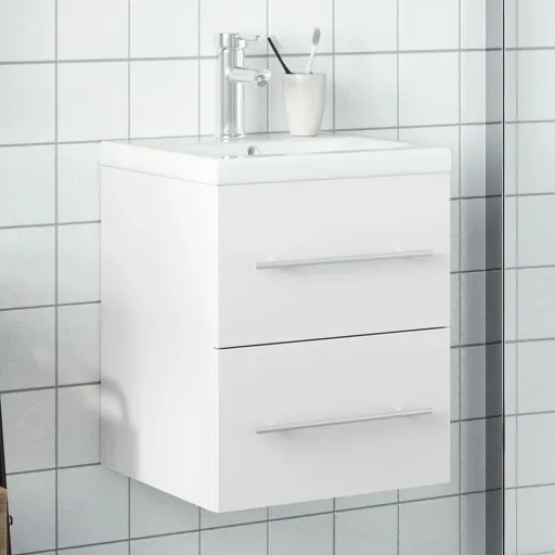 Mueble de Baño Con Lavabo Integrado Blanco