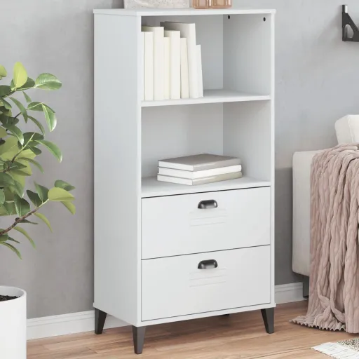 Librería VIKEN Madera de Ingeniería Blanco 60x35x123 cm