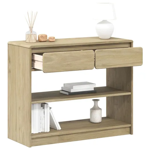 Mesa Consola SAUDA Madera Maciza de Pino Roble 89,5x36,5x73 cm
