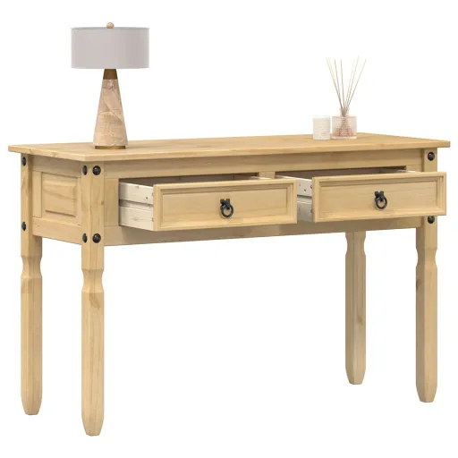 Mesa Consola Corona Madera Maciza de Pino 115x46x73 cm