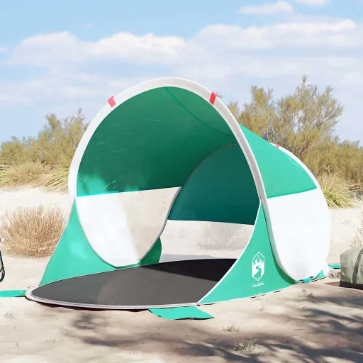 Tienda de Playa Pop-up Impermeable Verde Agua