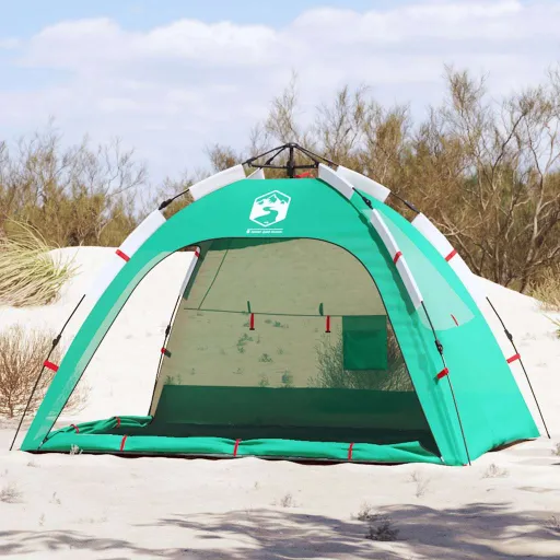Tienda de Playa 2 Personas Impermeable Apertura Rápida Verde