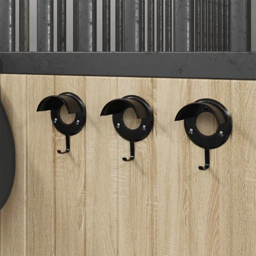 Soporte Para Bridas de Pared Hierro Negro