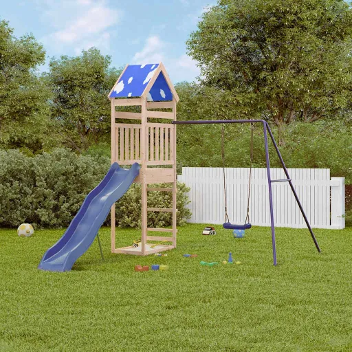 Parque Infantil de Exterior de Madera Maciza de Pino