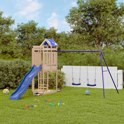 Parque Infantil de Exterior de Madera Maciza de Pino