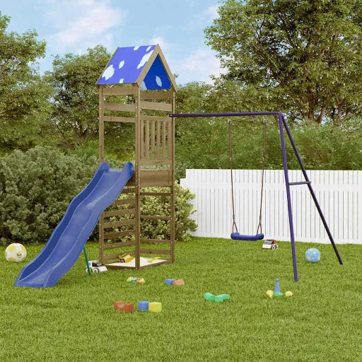 Parque Infantil de Exterior Madera de Pino Impregnada
