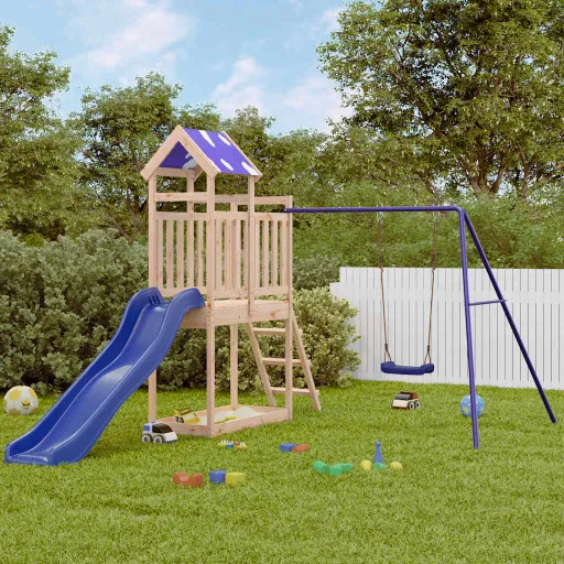 Parque Infantil de Exterior de Madera Maciza de Pino