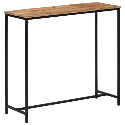 Mesa Consola Madera Maciza de Mango y Hierro 80x30x74 cm
