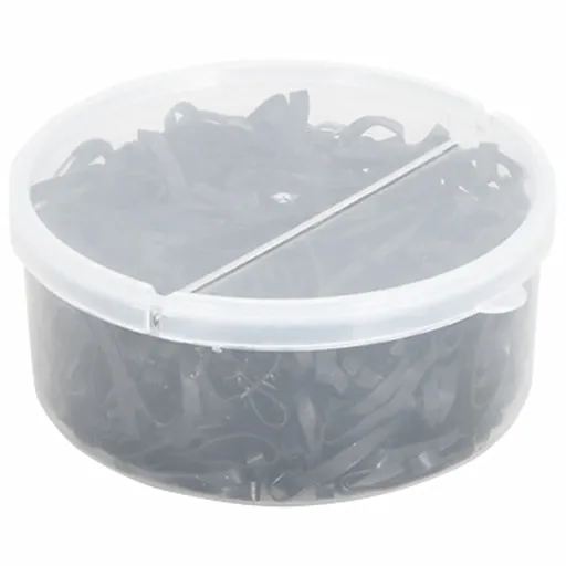 Bandas de Trenzas de Caballo Silicona Negro 500 Unidades