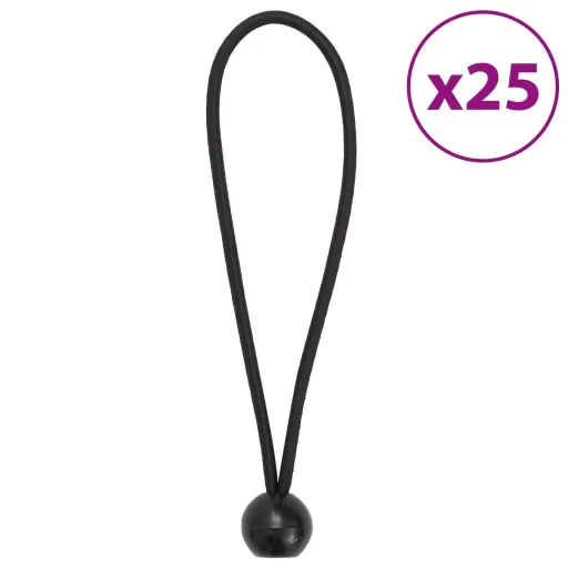 Cuerdas Elásticas Con Bolas 25 Unidades 21 x 0,5 cm