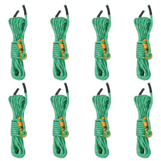 Cuerda de Vientos Con Tensores Reflectantes 8 Piezas 4 m 4 mm