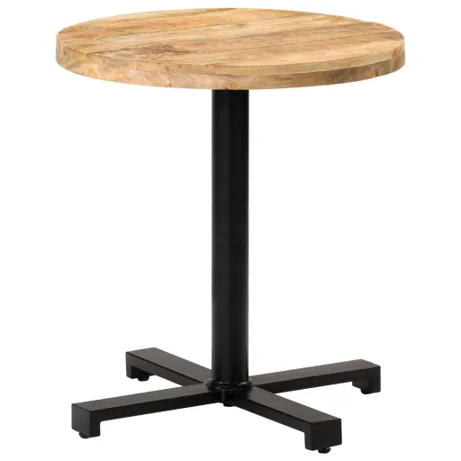 Mesa de Bistró Redonda Madera de Mango Rugosa Ø70x75 cm